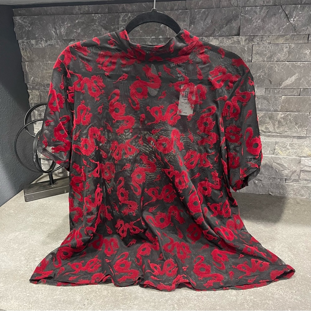 NWT Red Dragon Top
